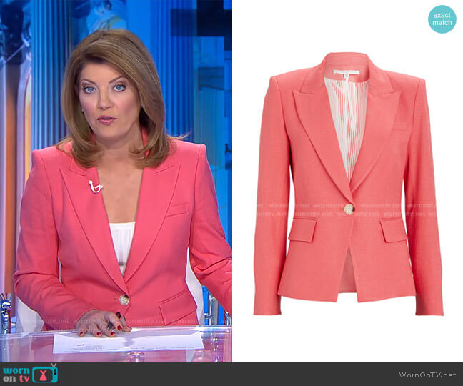 Veronica Beard Danielle Dickey Blazer worn by Norah O'Donnell on CBS Evening News