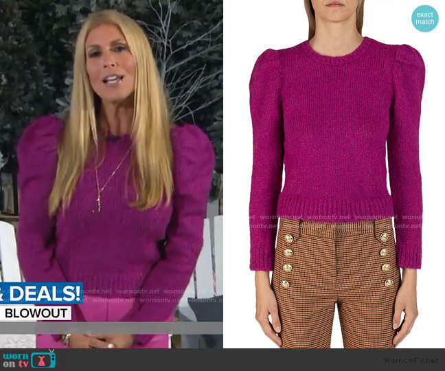 Derek Lam 10 Crosby Puff Sleeve Sweater worn by Jill Martin on Today