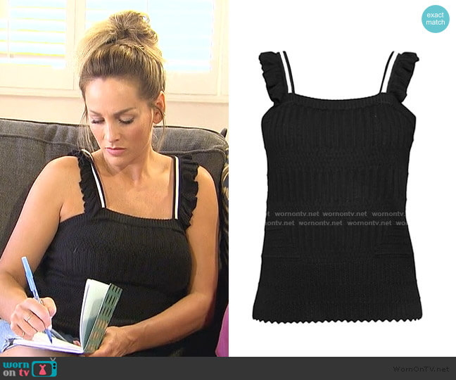 Design History Ruffled Knit Tank Top worn by Clare Crawley on The Bachelorette
