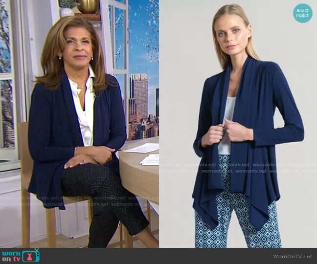 Clara Sunwoo Drape Tunic Cardigan worn by Hoda Kotb on Today