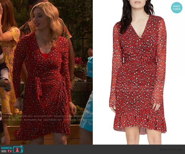 Sanctuary Emma Ruffled Wrap Dress worn by Chelsea Grayson (Anneliese van der Pol) on Ravens Home