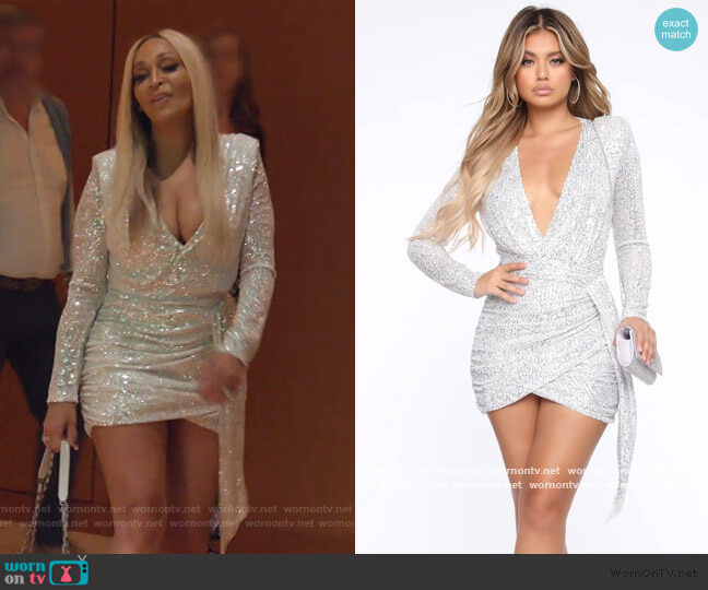 Fashion Nova Center Stage Sequin Mini Dress worn by Karen Huger on The Real Housewives of Potomac