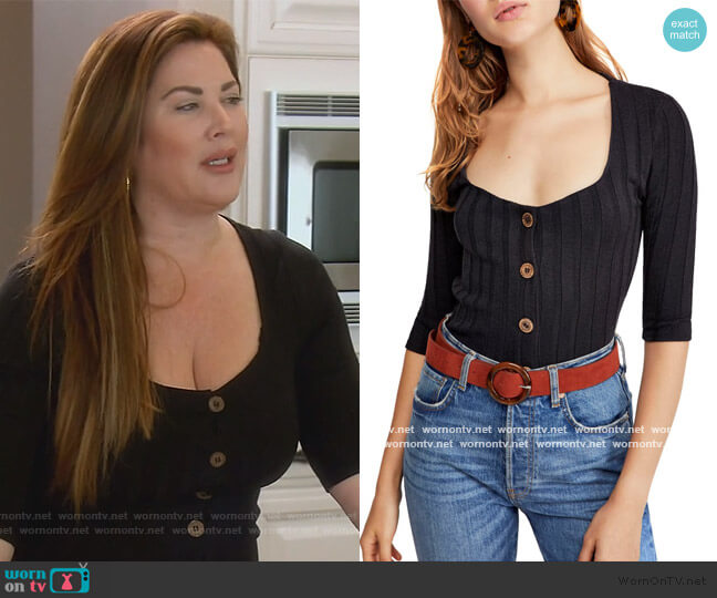 Free People Central Park Top worn by Emily Simpson on The Real Housewives of Orange County