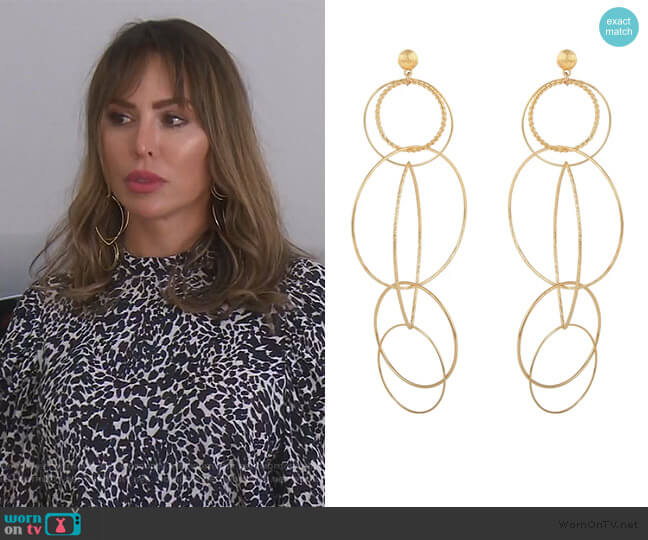 Gas Bijoux Torsade earrings worn by Kelly Dodd on The Real Housewives of Orange County