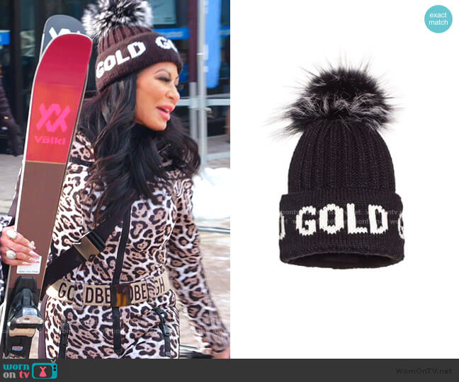 Goldbergh Hodd Fur Beanie worn by Jen Shah on The Real Housewives of Salt Lake City