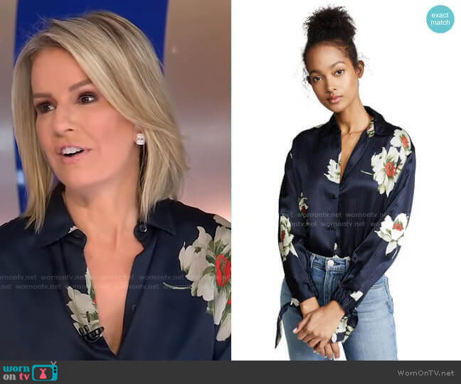 Vince Gardenia Floral Blouse worn by Dr. Jennifer Ashton on Good Morning America