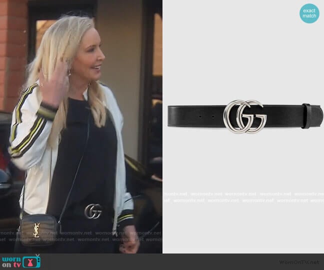 Gucci GG Marmont wide belt worn by Shannon Beador on The Real Housewives of Orange County