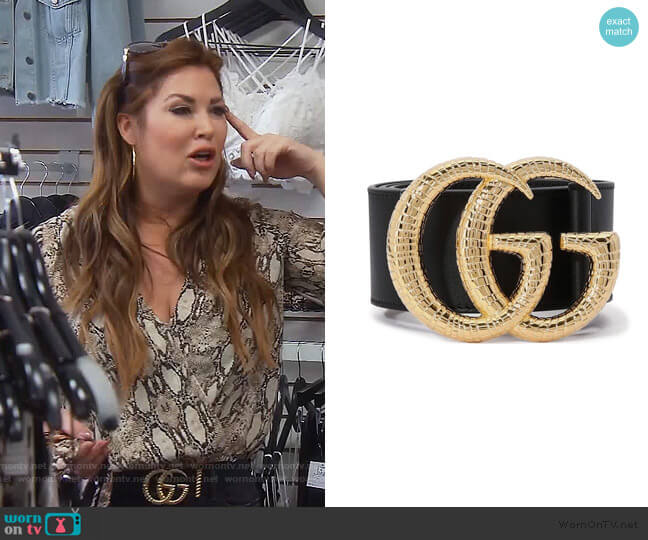 Gucci GG Marmont belt worn by Emily Simpson on The Real Housewives of Orange County
