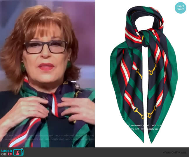 Gucci Horsebit-print silk scarf worn by Joy Behar on The View
