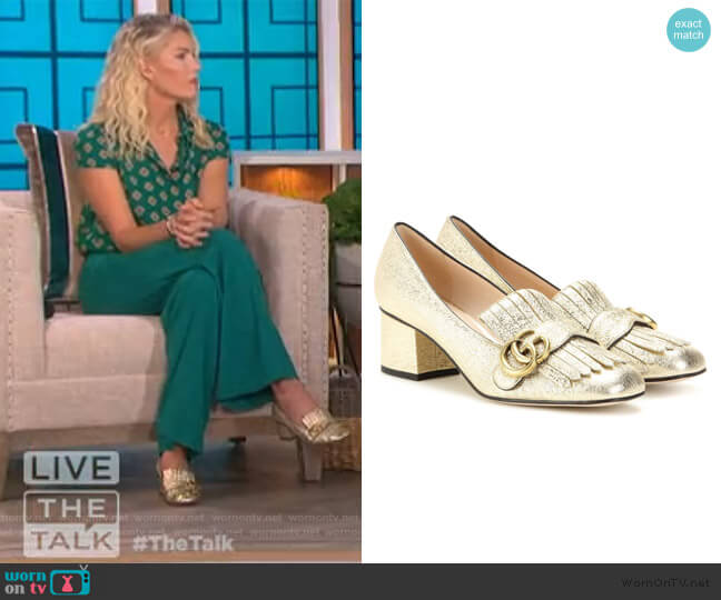 Gucci Marmont Pumps worn by Amanda Kloots on The Talk