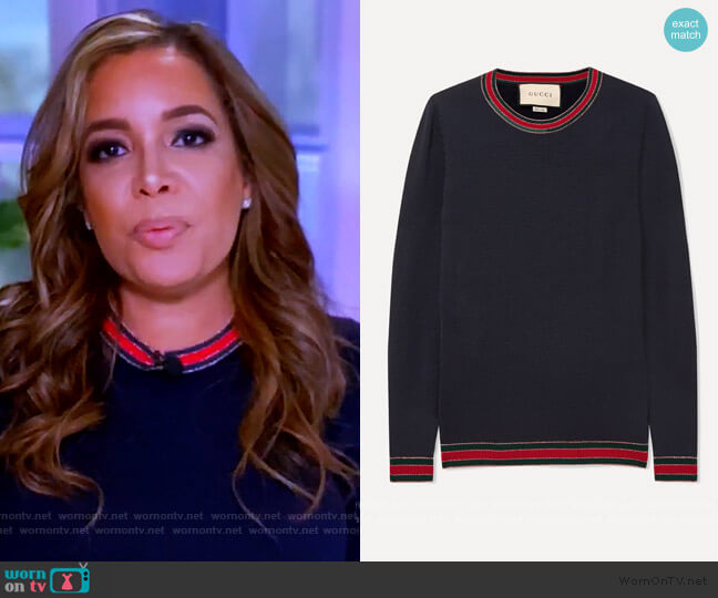 Gucci Striped Wool Sweater worn by Sunny Hostin on The View