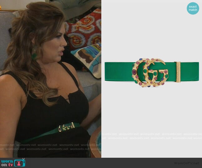 Gucci Gucci Jewell Embellished Belt worn by Emily Simpson on The Real Housewives of Orange County