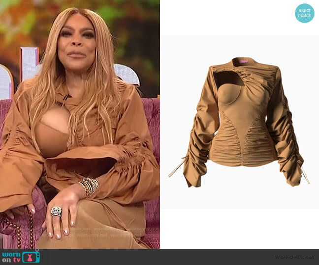 Hanifa Veronique Blouse worn by Wendy Williams on The Wendy Williams Show