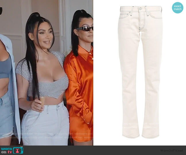 Helmut Lang Low-rise slim-leg jeans worn by Kim Kardashian on Keeping Up with the Kardashians
