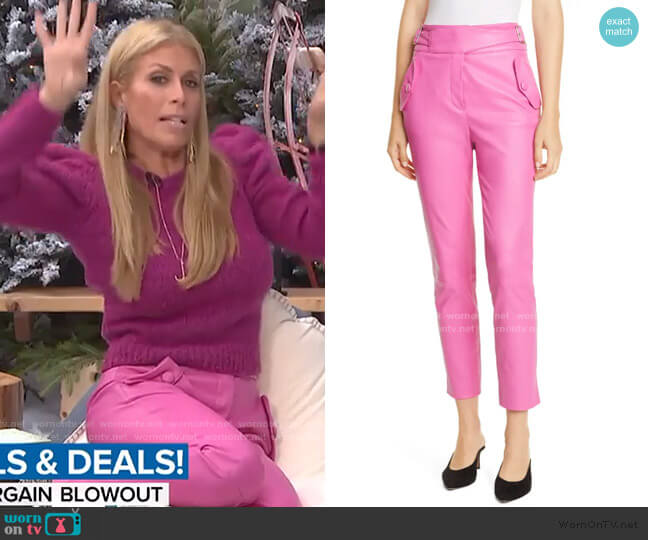 Veronica Beard Jania Leather Pants worn by Jill Martin on Today