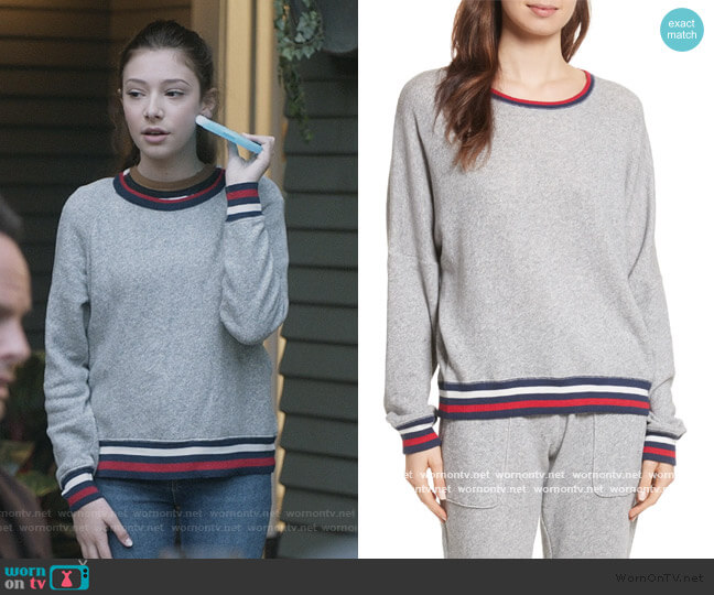 Joie Richardine B Sweatshirt worn by Natalie (Makenzie Moss) on The Unicorn