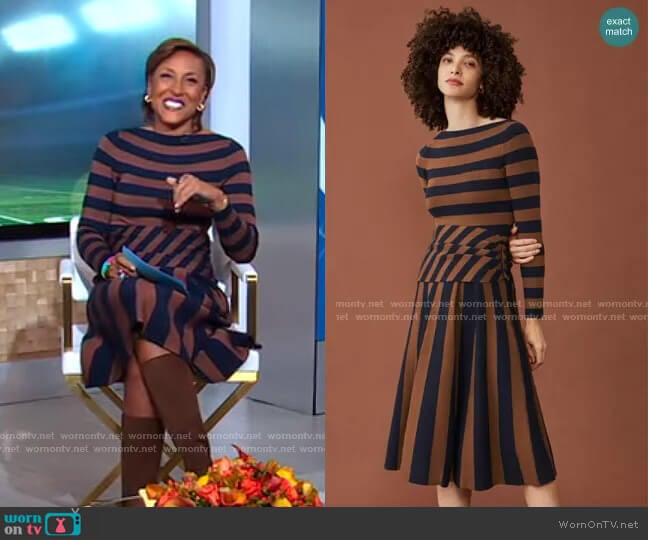 The Fold London Knitted Camelot Dress worn by Robin Roberts on Good Morning America
