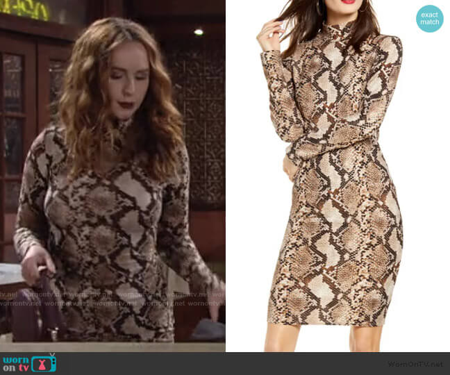 Leith Long Sleeve Body-Con Dress worn by Mariah Copeland (Camryn Grimes) on The Young and the Restless