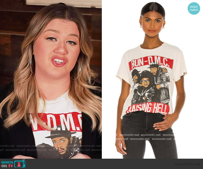 Madeworn Run DMC Tee worn by Kelly Clarkson on The Kelly Clarkson Show
