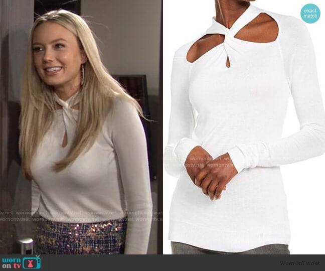 Michael Kors Twisted Knit Sweater worn by Abby Newman (Melissa Ordway) on The Young and the Restless