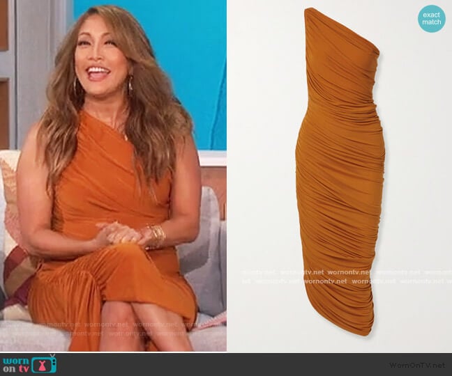 Norma Kamali Diana Gown worn by Carrie Inaba on The Talk