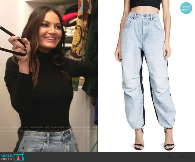 Denim x Alexander Wang Pack Mix Pants worn by Lisa Barlow on The Real Housewives of Salt Lake City