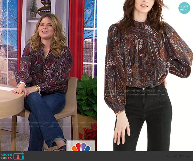 Vanessa Bruno Pamina Abstract Blouse worn by Jenna Bush Hager on Today