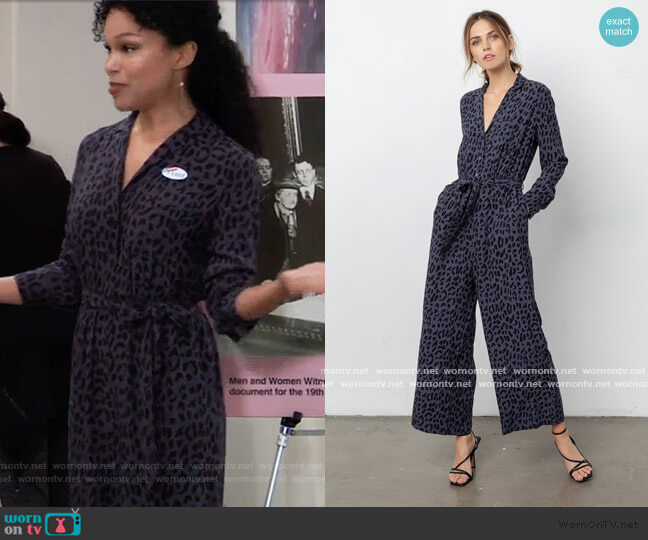 Rails Callan Jumpsuit worn by Portia Robinson (Brook Kerr) on General Hospital