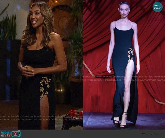 Randi Rahm Snake Tattoo Gown - FW20 Couture Ink Collection worn by Tayshia Adams on The Bachelorette
