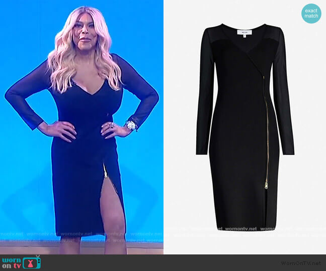 Reiss Valencia zipped bodycon dress worn by Wendy Williams on The Wendy Williams Show