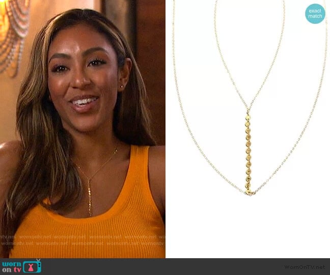 Robyn Rhodes Remember Your Worth Necklace worn by Tayshia Adams on The Bachelorette