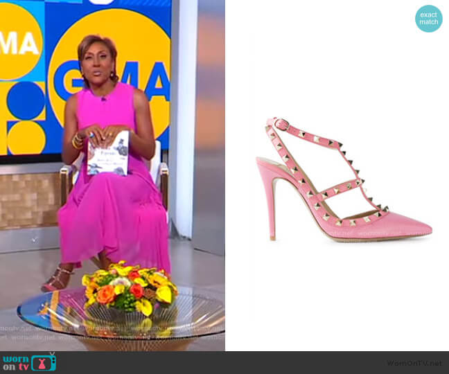 Valentino Rockstud pumps worn by Robin Roberts on Good Morning America
