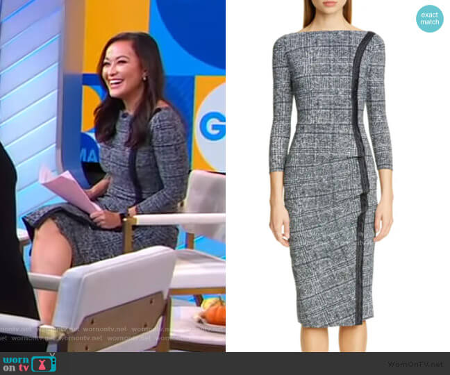 Chiara Boni La Petite Robe Rosmarijn Checked Dress worn by Eva Pilgrim on Good Morning America