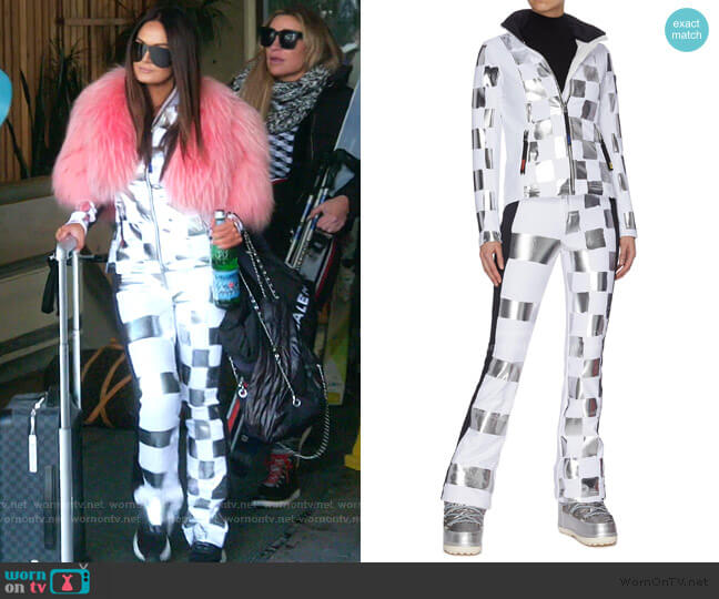 Rossignol x Jcc Wari Metallic Check Soft Shell Ski Jacket worn by Lisa Barlow on The Real Housewives of Salt Lake City