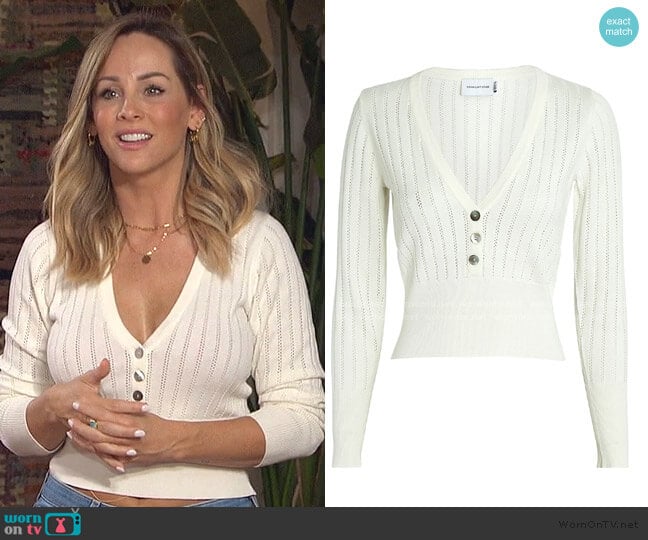 Significant Other Solace Pointelle Knit Henley Top worn by Clare Crawley on The Bachelorette