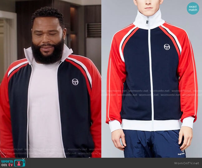 Sergio Tacchini Ghibli Archivio Tracktop worn by Andre Johnson (Anthony Anderson) on Black-ish