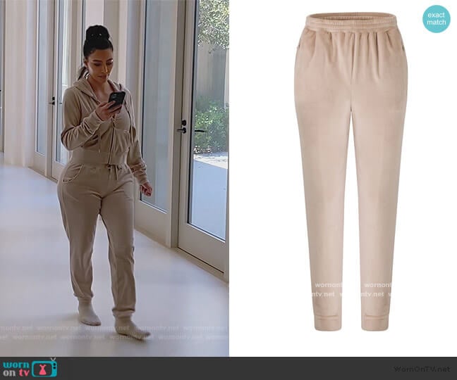 Skims Velour Jogger worn by Kim Kardashian on Keeping Up with the Kardashians