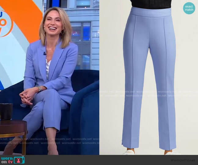 Argent Slim Ankle Pant worn by Amy Robach on Good Morning America