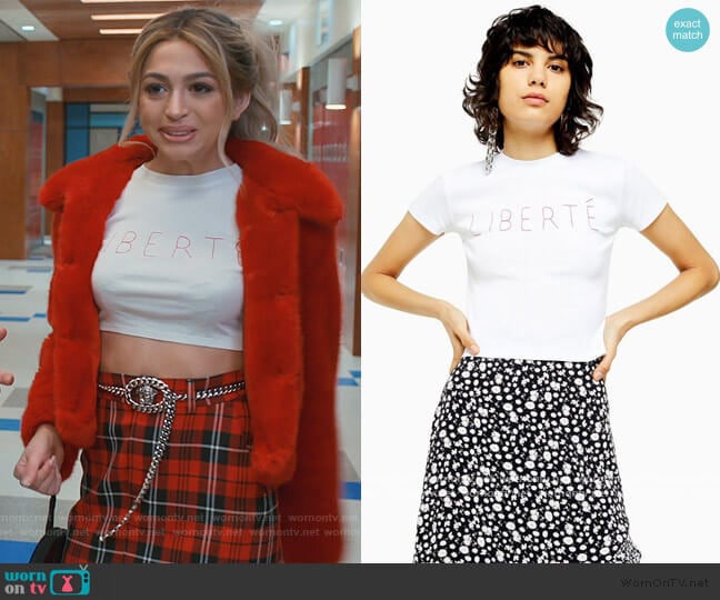 Topshop Liberty Crop Top worn by Lexi (Josie Totah) on Saved By The Bell