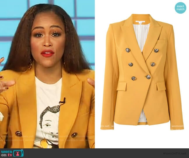 Veronica Beard Double Breasted Blazer worn by Eve on The Talk