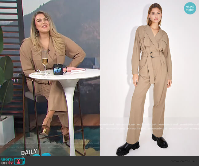 Zara Long Jumpsuit with Pockets worn by Carissa Loethen Culiner on E! News