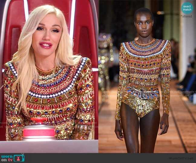 Zuhair Murad Spring 2020 Collection worn by Gwen Stefani on The Voice
