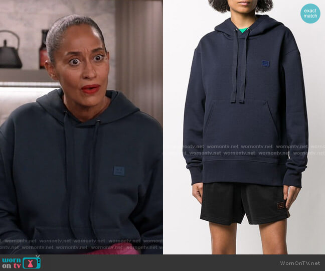 Acne Studios Ferris Face Hoodie worn by Rainbow Johnson (Tracee Ellis Ross) on Black-ish