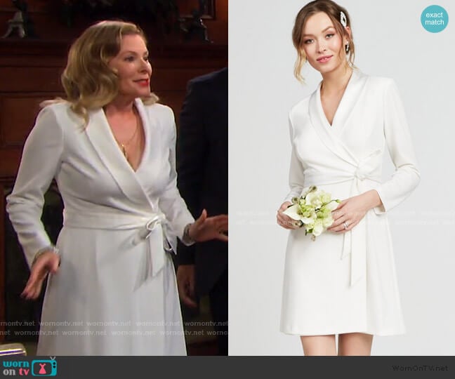 Adrianna Papell Tuxedo Sheath Dress worn by Jennifer Horton (Cady McClain) on Days of our Lives