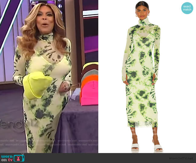AFRM Shailene Midi Dress worn by Wendy Williams on The Wendy Williams Show