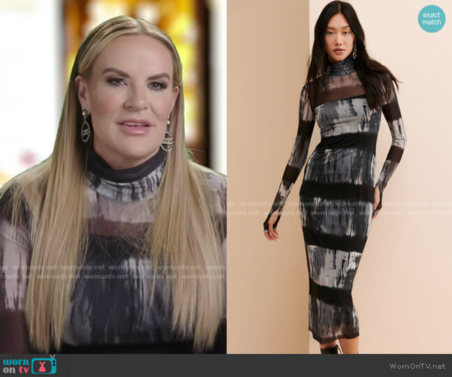 AFRM Shailene Midi Dress worn by Heather Gay on The Real Housewives of Salt Lake City