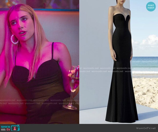 Alex Perry Howell Gown worn by Sloan (Emma Roberts) on Holidate (2020)