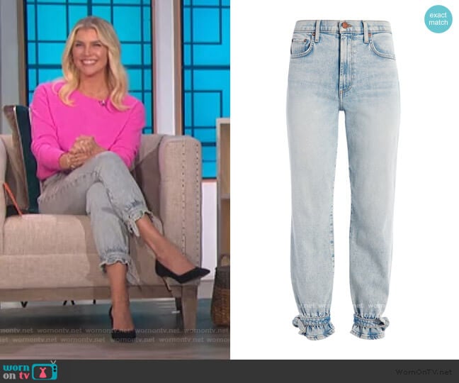 Alice + Olivia Amazing High Rise Tie Pants worn by Amanda Kloots on The Talk