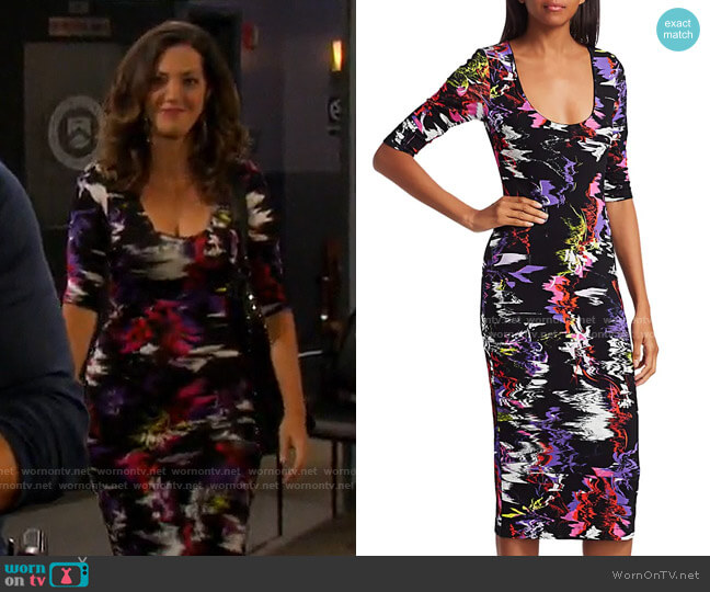 Alice + Olivia Delora Bodycon Dress worn by Jan Spears (Heather Lindell) on Days of our Lives
