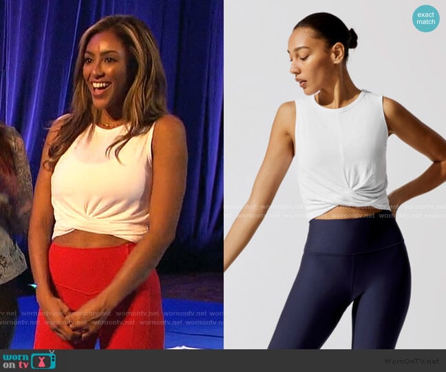 Alo Yoga Cover Tank worn by Tayshia Adams on The Bachelorette